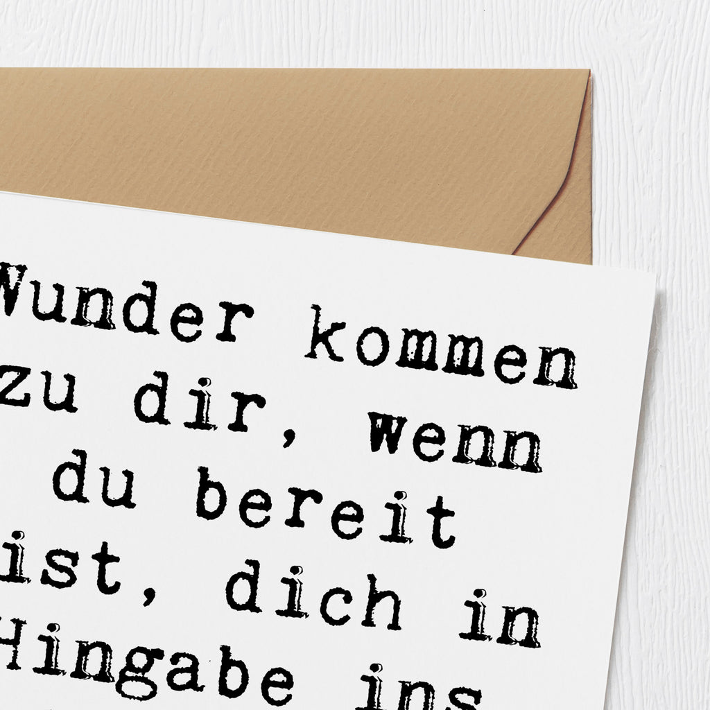 Deluxe Karte Spruch Wunder Hingabe Karte, Grußkarte, Klappkarte, Einladungskarte, Glückwunschkarte, Hochzeitskarte, Geburtstagskarte, Hochwertige Grußkarte, Hochwertige Klappkarte