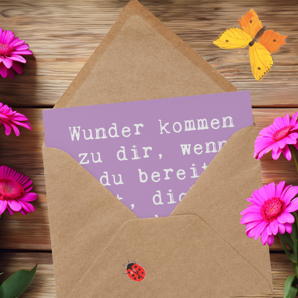 Deluxe Karte Spruch Wunder Hingabe Karte, Grußkarte, Klappkarte, Einladungskarte, Glückwunschkarte, Hochzeitskarte, Geburtstagskarte, Hochwertige Grußkarte, Hochwertige Klappkarte