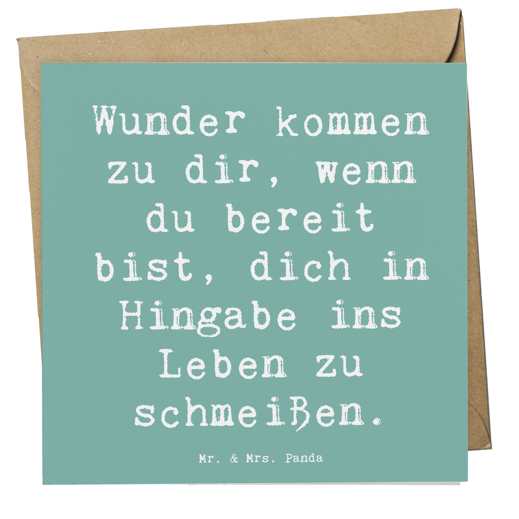 Deluxe Karte Spruch Wunder Hingabe Karte, Grußkarte, Klappkarte, Einladungskarte, Glückwunschkarte, Hochzeitskarte, Geburtstagskarte, Hochwertige Grußkarte, Hochwertige Klappkarte