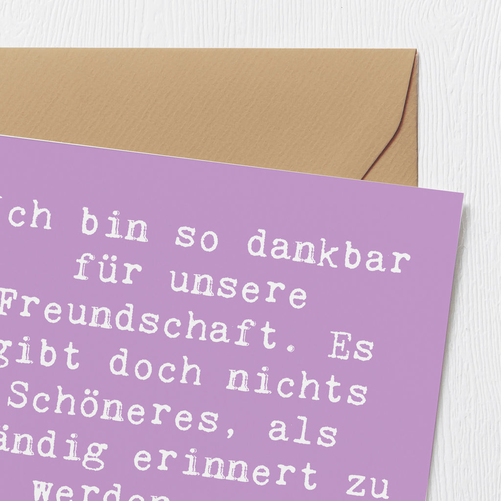 Deluxe Karte Spruch Dankbarkeit für Freundschaft Karte, Grußkarte, Klappkarte, Einladungskarte, Glückwunschkarte, Hochzeitskarte, Geburtstagskarte, Hochwertige Grußkarte, Hochwertige Klappkarte