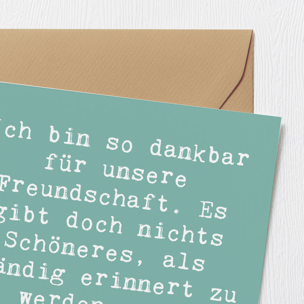 Deluxe Karte Spruch Dankbarkeit für Freundschaft Karte, Grußkarte, Klappkarte, Einladungskarte, Glückwunschkarte, Hochzeitskarte, Geburtstagskarte, Hochwertige Grußkarte, Hochwertige Klappkarte