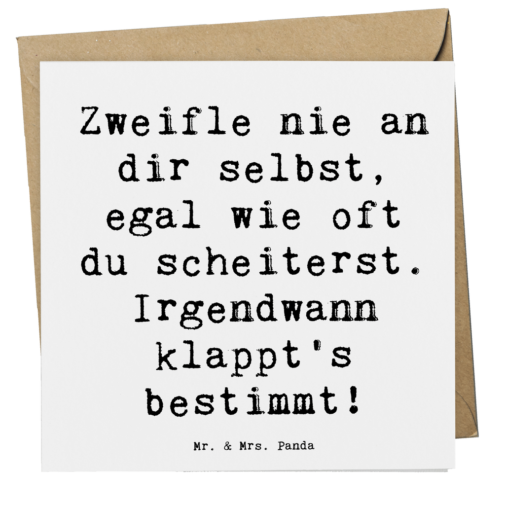 Deluxe Karte Spruch Glaube an sich selbst Karte, Grußkarte, Klappkarte, Einladungskarte, Glückwunschkarte, Hochzeitskarte, Geburtstagskarte, Hochwertige Grußkarte, Hochwertige Klappkarte