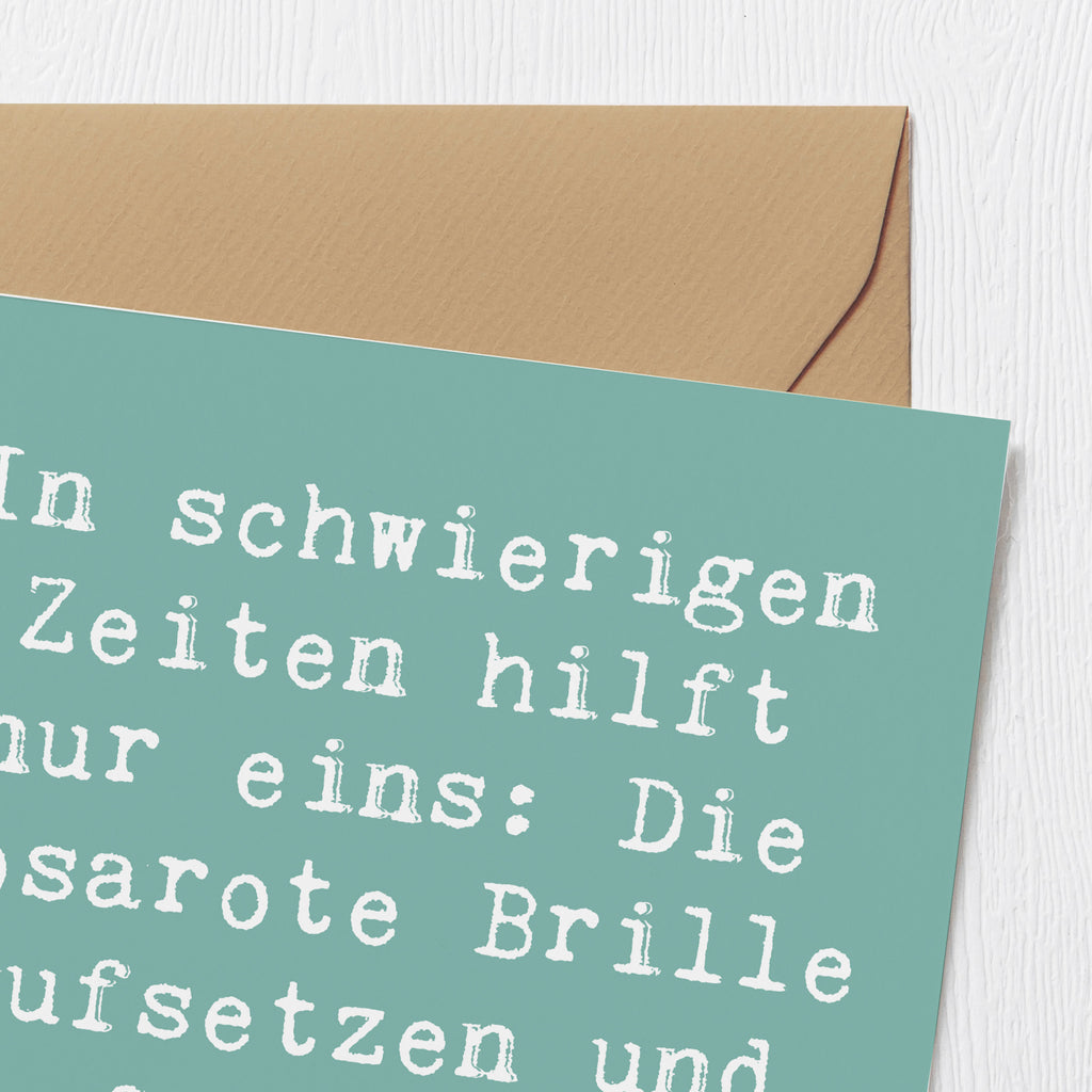 Deluxe Karte Spruch Hoffnung in schwierigen Zeiten Karte, Grußkarte, Klappkarte, Einladungskarte, Glückwunschkarte, Hochzeitskarte, Geburtstagskarte, Hochwertige Grußkarte, Hochwertige Klappkarte