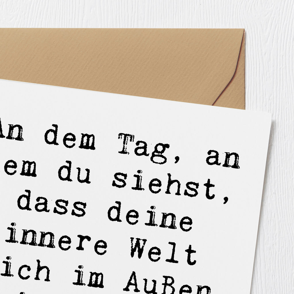 Deluxe Karte Spruch Selbstreflexion Freiheit Karte, Grußkarte, Klappkarte, Einladungskarte, Glückwunschkarte, Hochzeitskarte, Geburtstagskarte, Hochwertige Grußkarte, Hochwertige Klappkarte