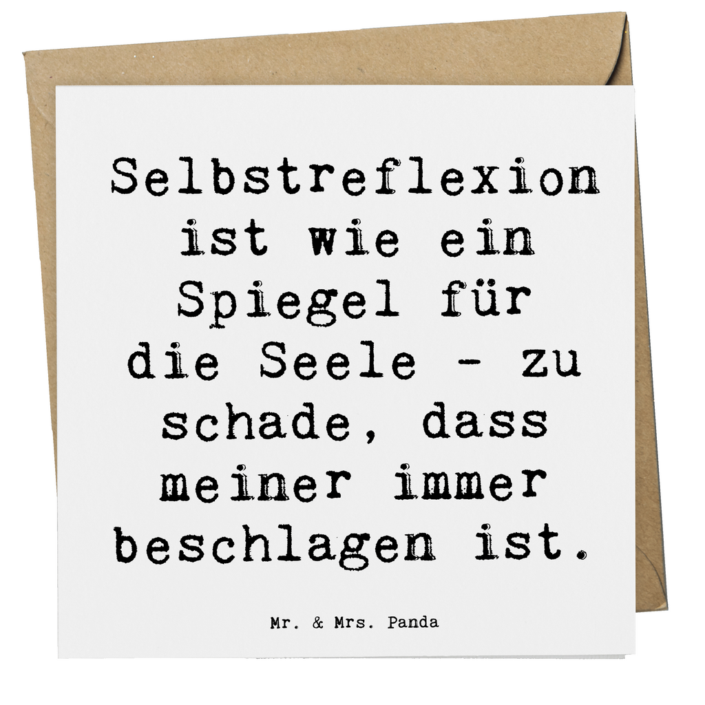 Deluxe Karte Spruch Selbstreflexion Spiegel Karte, Grußkarte, Klappkarte, Einladungskarte, Glückwunschkarte, Hochzeitskarte, Geburtstagskarte, Hochwertige Grußkarte, Hochwertige Klappkarte