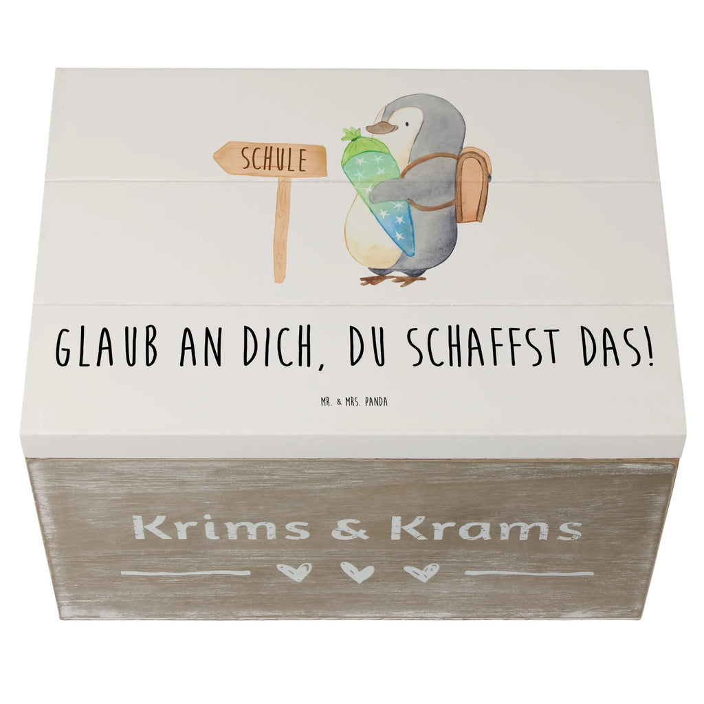 Holzkiste Schulanfang Glaube Holzkiste, Kiste, Schatzkiste, Truhe, Schatulle, XXL, Erinnerungsbox, Erinnerungskiste, Dekokiste, Aufbewahrungsbox, Geschenkbox, Geschenkdose