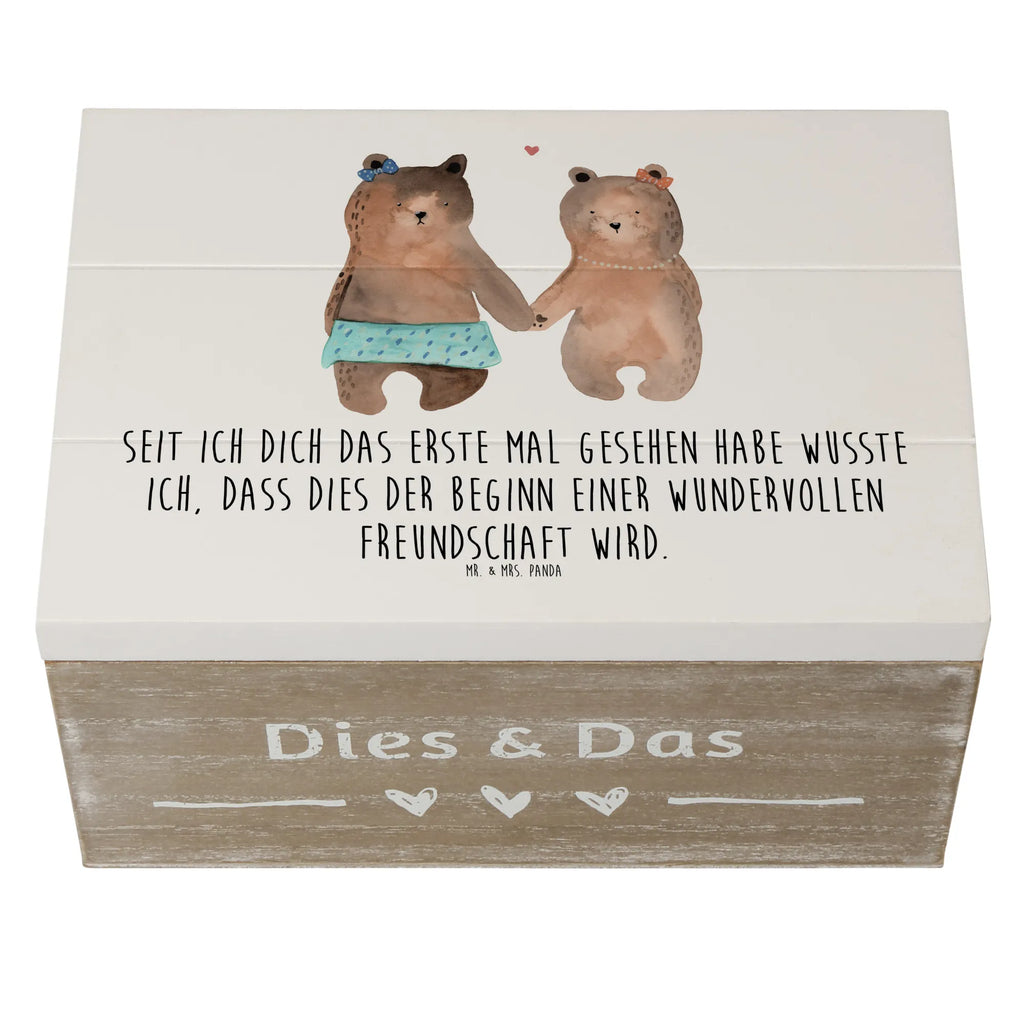 Holzkiste Neue Freunde finden Holzkiste, Kiste, Schatzkiste, Truhe, Schatulle, XXL, Erinnerungsbox, Erinnerungskiste, Dekokiste, Aufbewahrungsbox, Geschenkbox, Geschenkdose