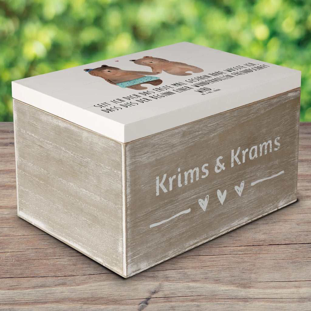 Holzkiste Neue Freunde finden Holzkiste, Kiste, Schatzkiste, Truhe, Schatulle, XXL, Erinnerungsbox, Erinnerungskiste, Dekokiste, Aufbewahrungsbox, Geschenkbox, Geschenkdose