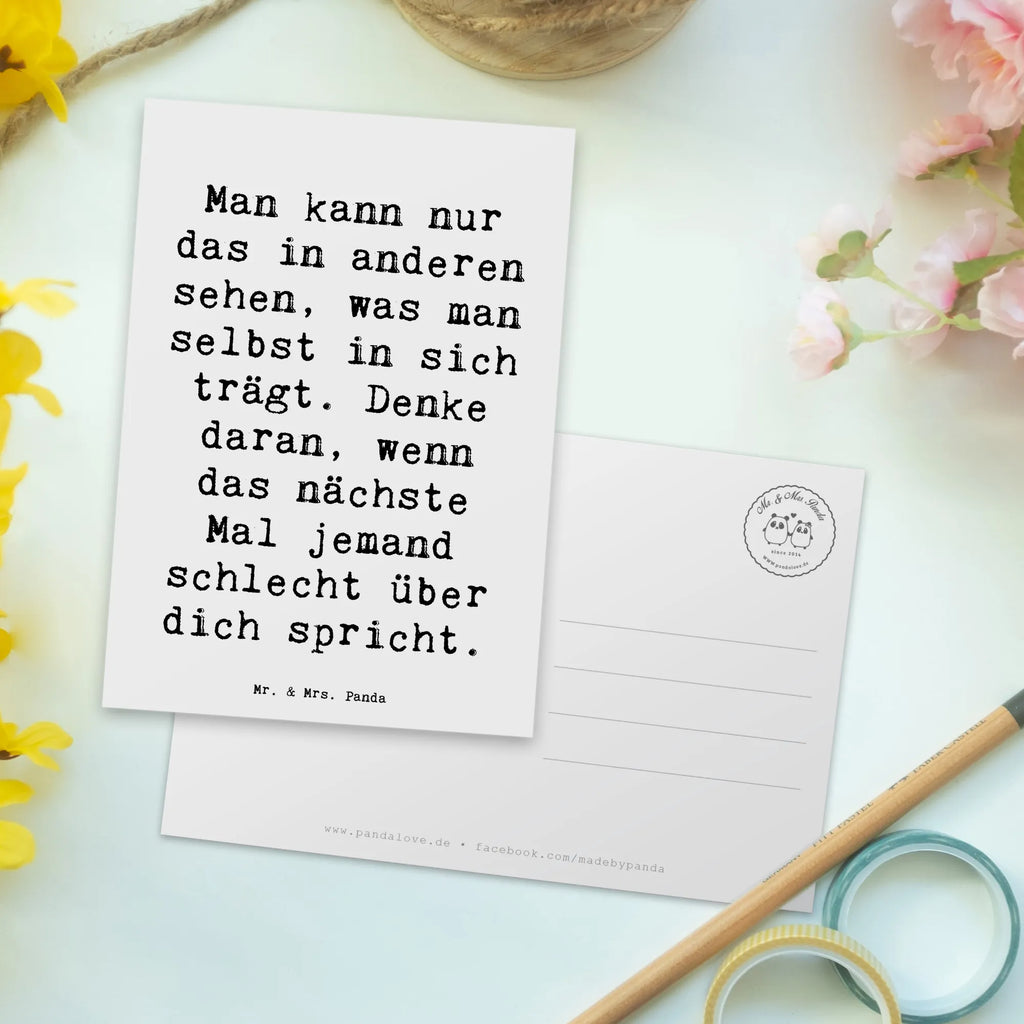 Postkarte Spruch Mobbing bewältigen Spiegelbild Postkarte, Karte, Geschenkkarte, Grußkarte, Einladung, Ansichtskarte, Geburtstagskarte, Einladungskarte, Dankeskarte, Ansichtskarten, Einladung Geburtstag, Einladungskarten Geburtstag