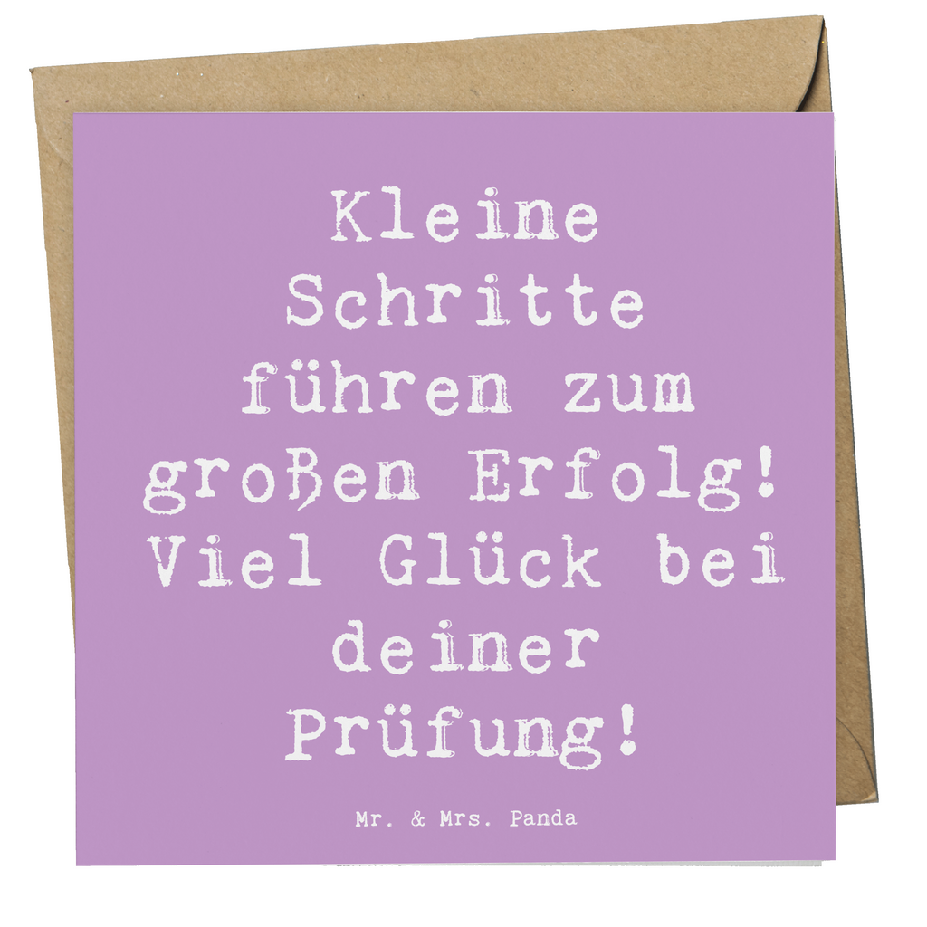 Deluxe Karte Kleine Schritte führen zum großen Erfolg! Viel Glück bei deiner Prüfung!