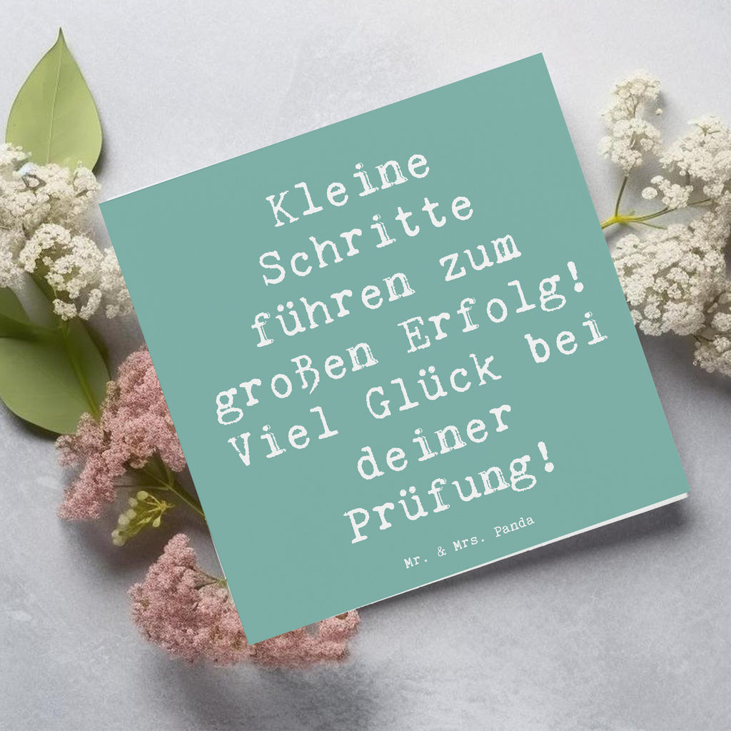 Deluxe Karte Kleine Schritte führen zum großen Erfolg! Viel Glück bei deiner Prüfung!