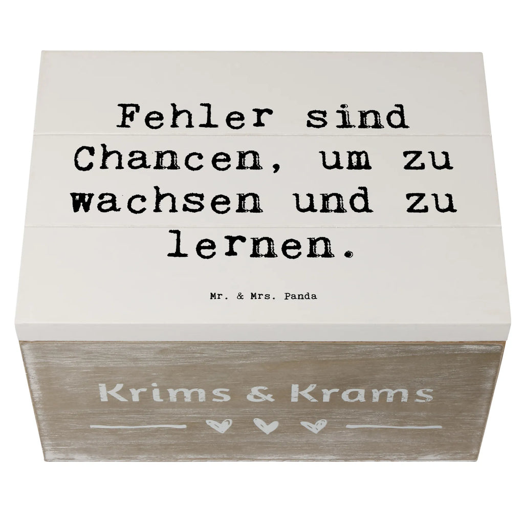 Holzkiste Spruch Fehler lernen wachsen Holzkiste, Kiste, Schatzkiste, Truhe, Schatulle, XXL, Erinnerungsbox, Erinnerungskiste, Dekokiste, Aufbewahrungsbox, Geschenkbox, Geschenkdose