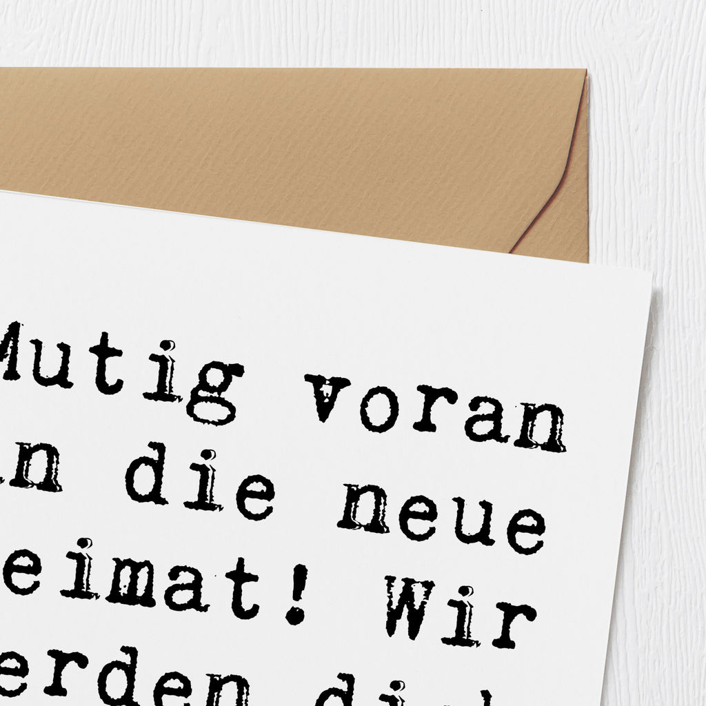 Deluxe Karte Spruch Umzug in eine neue Stadt Karte, Grußkarte, Klappkarte, Einladungskarte, Glückwunschkarte, Hochzeitskarte, Geburtstagskarte, Hochwertige Grußkarte, Hochwertige Klappkarte