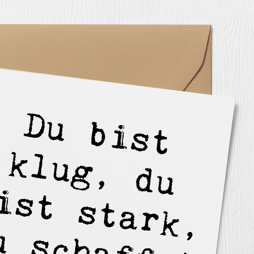 Deluxe Karte Spruch Erster Schultag Motivation Karte, Grußkarte, Klappkarte, Einladungskarte, Glückwunschkarte, Hochzeitskarte, Geburtstagskarte, Hochwertige Grußkarte, Hochwertige Klappkarte