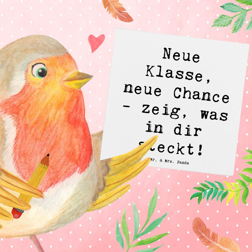 Deluxe Karte Spruch Erster Schultag Neue Klasse Karte, Grußkarte, Klappkarte, Einladungskarte, Glückwunschkarte, Hochzeitskarte, Geburtstagskarte, Hochwertige Grußkarte, Hochwertige Klappkarte