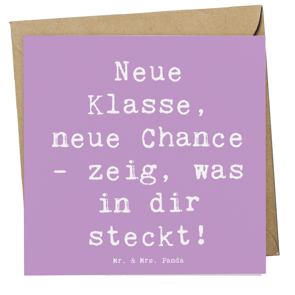 Deluxe Karte Spruch Erster Schultag Neue Klasse Karte, Grußkarte, Klappkarte, Einladungskarte, Glückwunschkarte, Hochzeitskarte, Geburtstagskarte, Hochwertige Grußkarte, Hochwertige Klappkarte