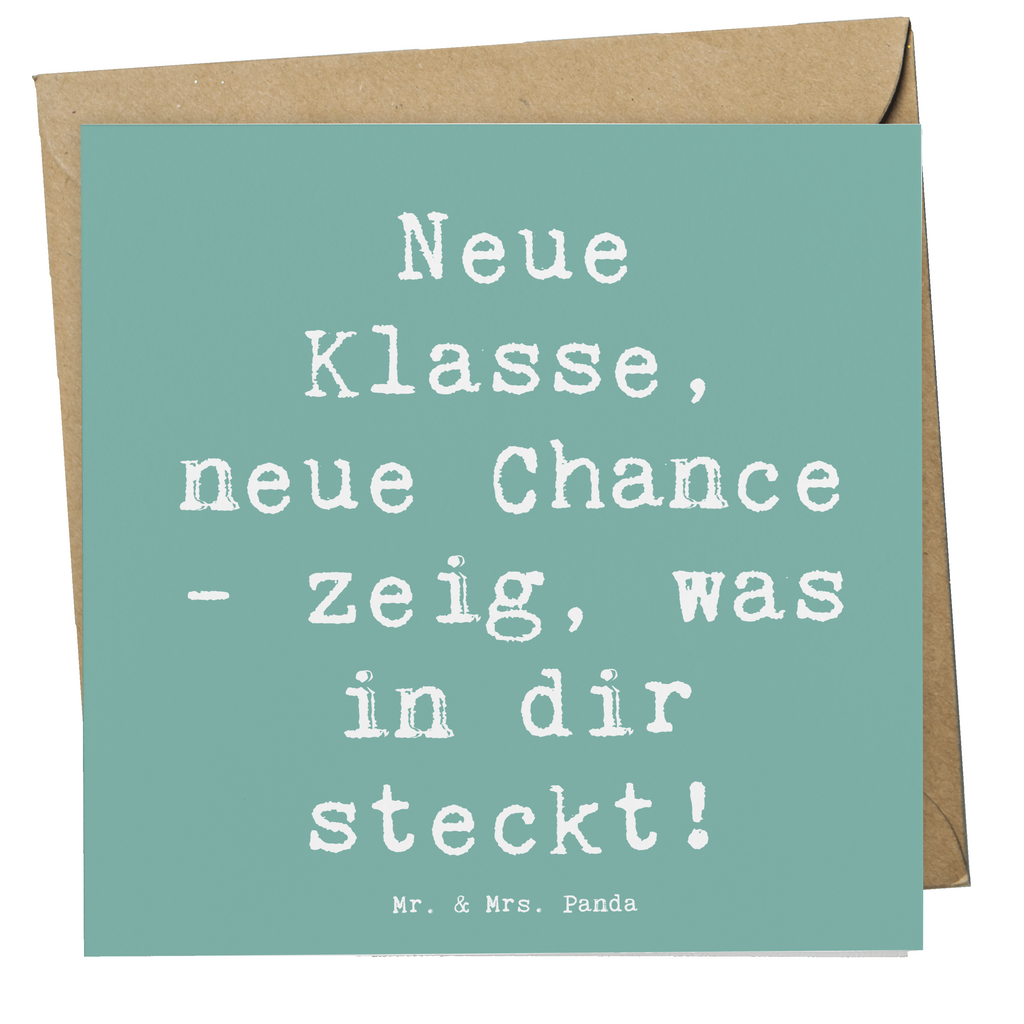 Deluxe Karte Spruch Erster Schultag Neue Klasse Karte, Grußkarte, Klappkarte, Einladungskarte, Glückwunschkarte, Hochzeitskarte, Geburtstagskarte, Hochwertige Grußkarte, Hochwertige Klappkarte