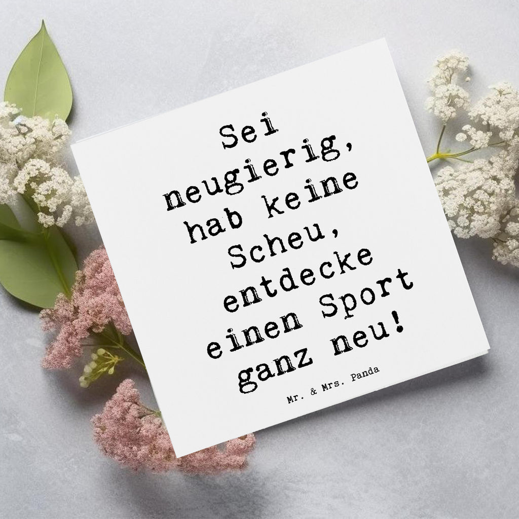 Deluxe Karte Spruch Neuer Sport Karte, Grußkarte, Klappkarte, Einladungskarte, Glückwunschkarte, Hochzeitskarte, Geburtstagskarte, Hochwertige Grußkarte, Hochwertige Klappkarte