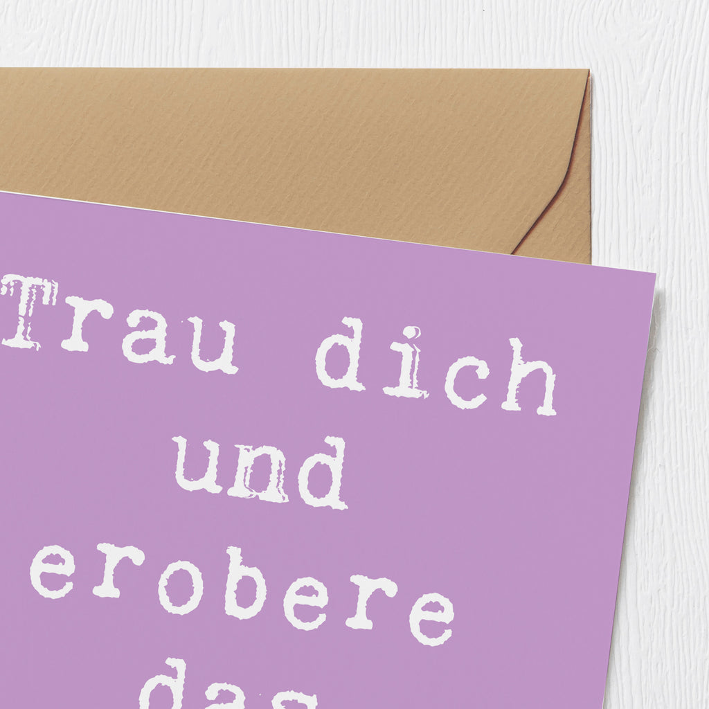 Deluxe Karte Spruch Neue Sportart Mut Karte, Grußkarte, Klappkarte, Einladungskarte, Glückwunschkarte, Hochzeitskarte, Geburtstagskarte, Hochwertige Grußkarte, Hochwertige Klappkarte