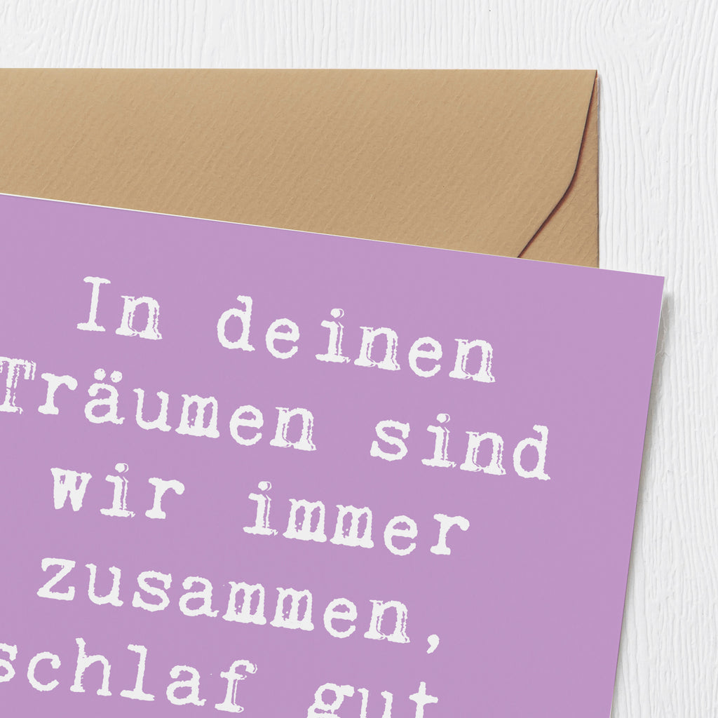 Deluxe Karte Spruch Alleine schlafen lernen Karte, Grußkarte, Klappkarte, Einladungskarte, Glückwunschkarte, Hochzeitskarte, Geburtstagskarte, Hochwertige Grußkarte, Hochwertige Klappkarte