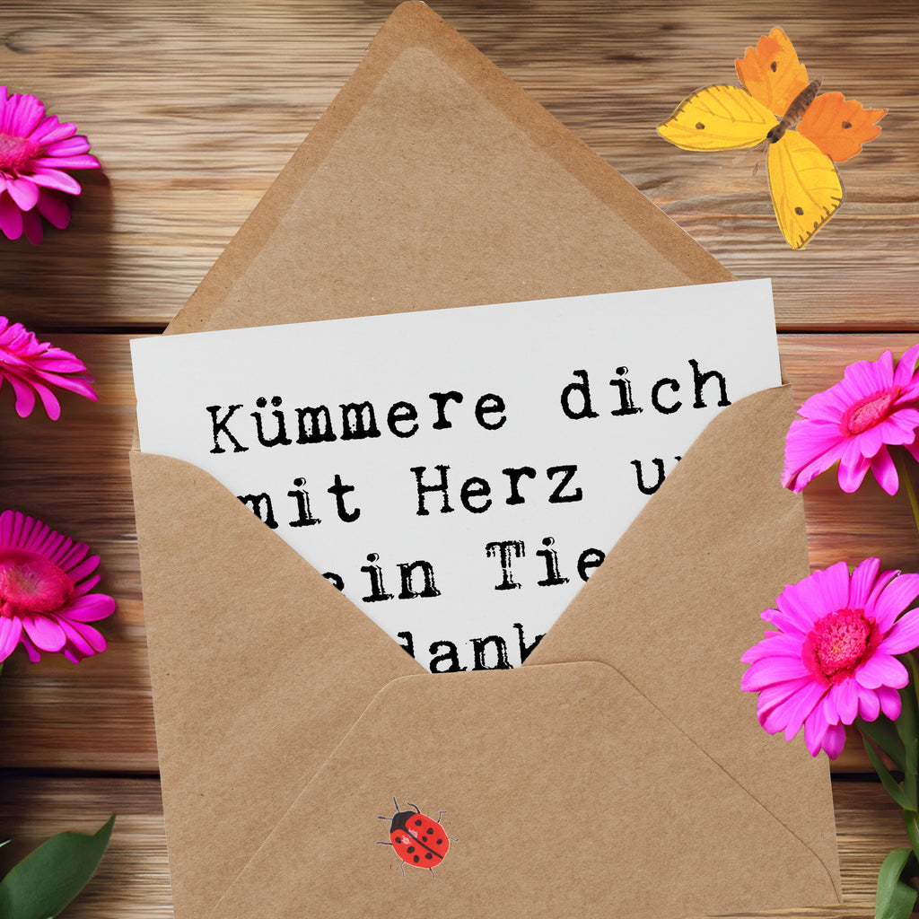 Deluxe Karte Spruch Haustiere pflegen Karte, Grußkarte, Klappkarte, Einladungskarte, Glückwunschkarte, Hochzeitskarte, Geburtstagskarte, Hochwertige Grußkarte, Hochwertige Klappkarte