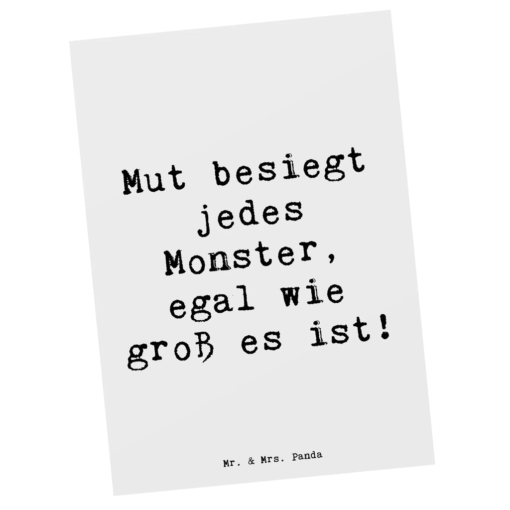 Postkarte Spruch Ängste vor Monstern besiegen Postkarte, Karte, Geschenkkarte, Grußkarte, Einladung, Ansichtskarte, Geburtstagskarte, Einladungskarte, Dankeskarte, Ansichtskarten, Einladung Geburtstag, Einladungskarten Geburtstag