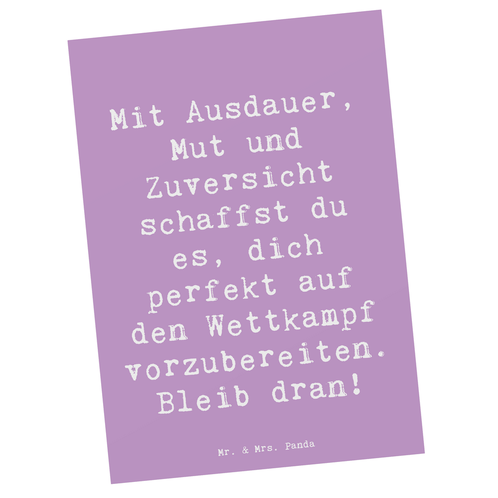 Postkarte Spruch Wettkampfvorbereitung meistern Postkarte, Karte, Geschenkkarte, Grußkarte, Einladung, Ansichtskarte, Geburtstagskarte, Einladungskarte, Dankeskarte, Ansichtskarten, Einladung Geburtstag, Einladungskarten Geburtstag