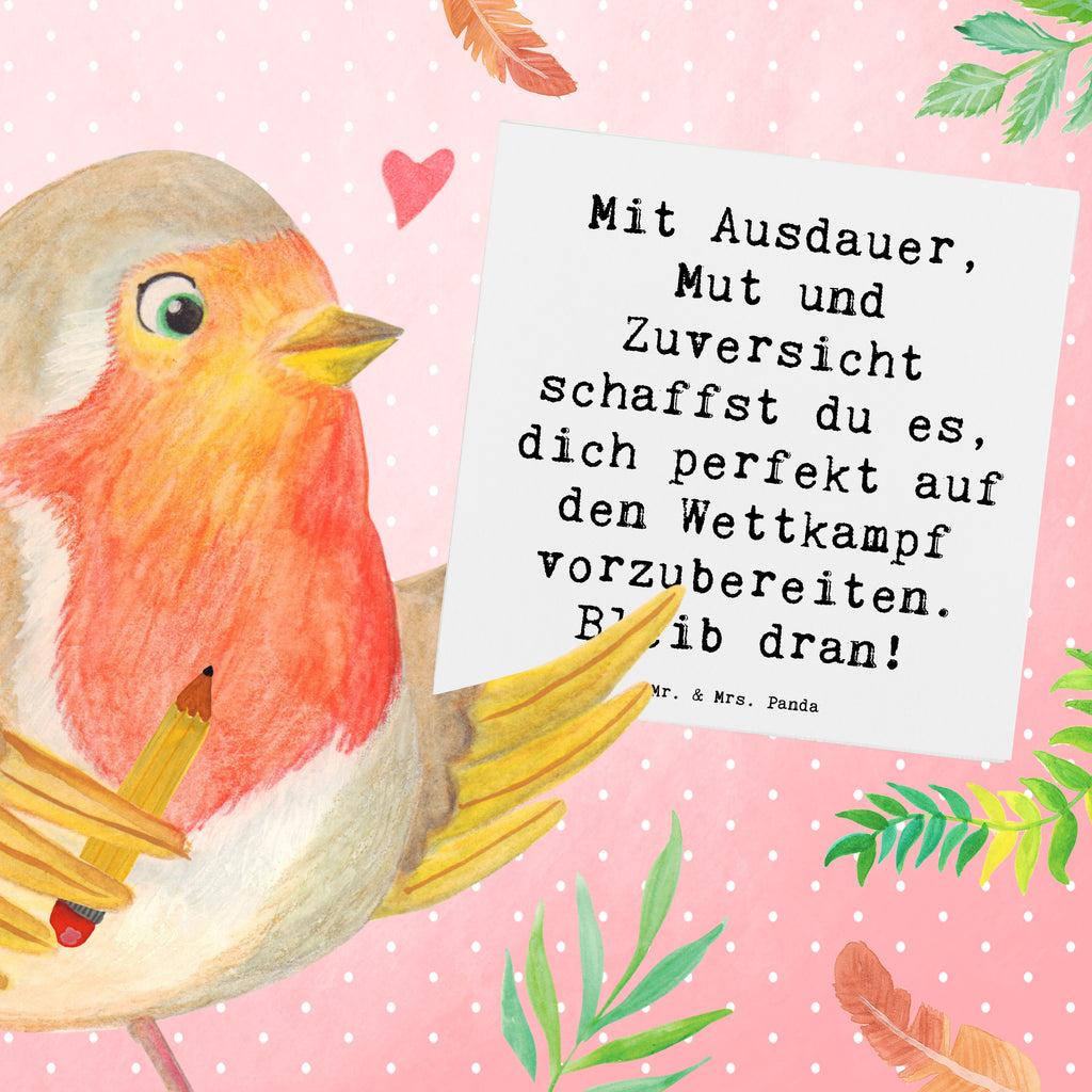 Deluxe Karte Spruch Wettkampfvorbereitung meistern Karte, Grußkarte, Klappkarte, Einladungskarte, Glückwunschkarte, Hochzeitskarte, Geburtstagskarte, Hochwertige Grußkarte, Hochwertige Klappkarte