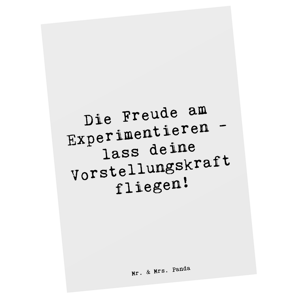 Postkarte Spruch Die Freude am Experimentieren Postkarte, Karte, Geschenkkarte, Grußkarte, Einladung, Ansichtskarte, Geburtstagskarte, Einladungskarte, Dankeskarte, Ansichtskarten, Einladung Geburtstag, Einladungskarten Geburtstag