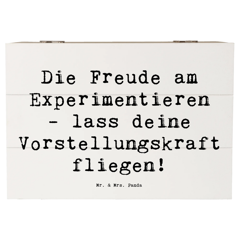 Holzkiste Spruch Die Freude am Experimentieren Holzkiste, Kiste, Schatzkiste, Truhe, Schatulle, XXL, Erinnerungsbox, Erinnerungskiste, Dekokiste, Aufbewahrungsbox, Geschenkbox, Geschenkdose