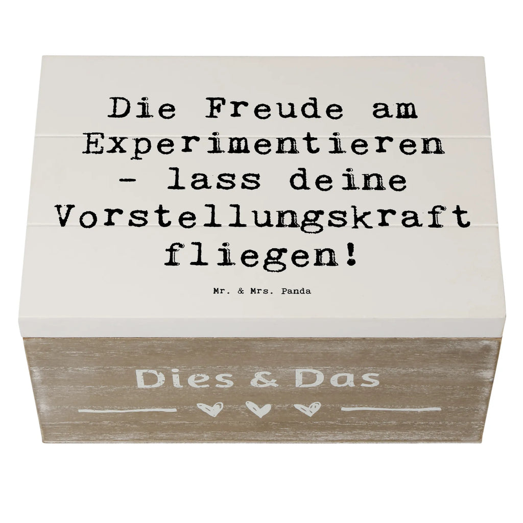 Holzkiste Spruch Die Freude am Experimentieren Holzkiste, Kiste, Schatzkiste, Truhe, Schatulle, XXL, Erinnerungsbox, Erinnerungskiste, Dekokiste, Aufbewahrungsbox, Geschenkbox, Geschenkdose