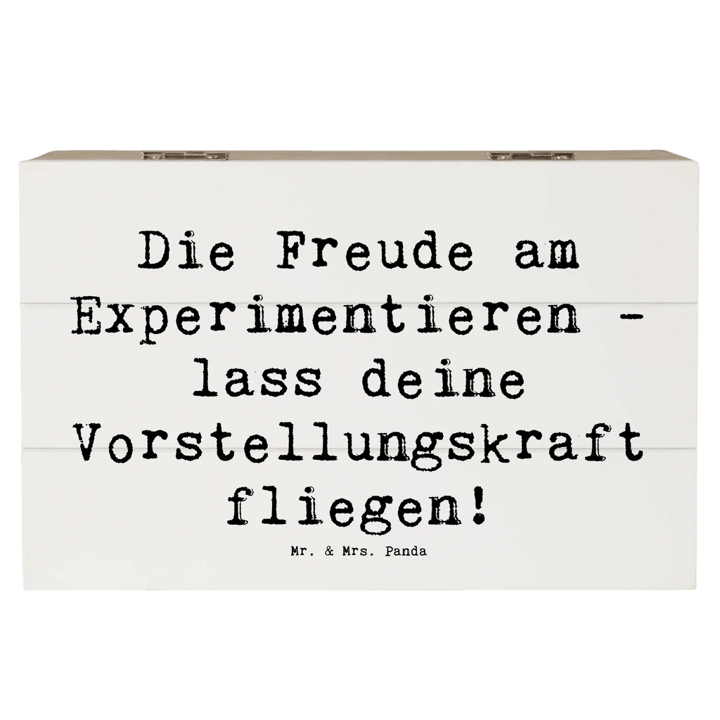 Holzkiste Spruch Die Freude am Experimentieren Holzkiste, Kiste, Schatzkiste, Truhe, Schatulle, XXL, Erinnerungsbox, Erinnerungskiste, Dekokiste, Aufbewahrungsbox, Geschenkbox, Geschenkdose