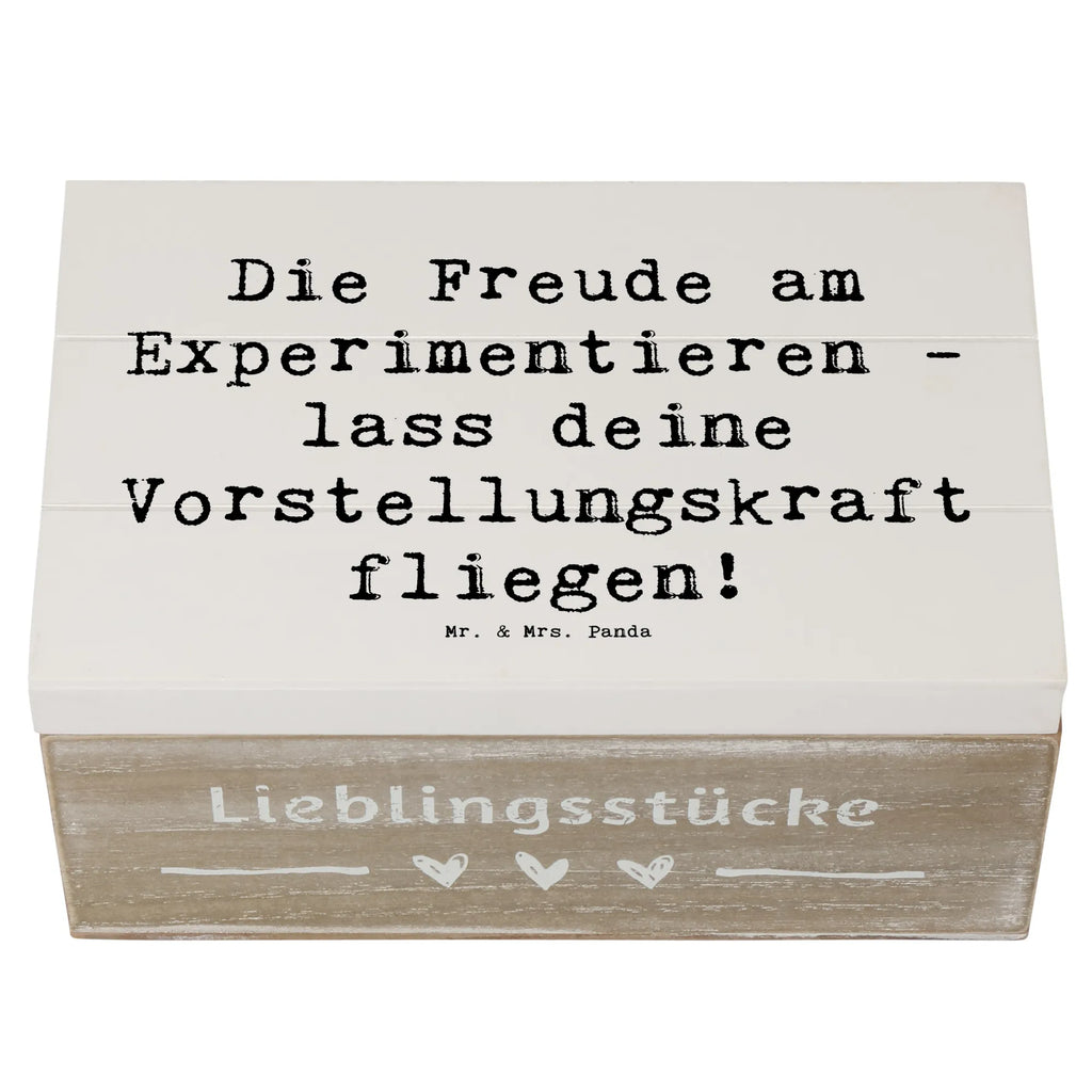 Holzkiste Spruch Die Freude am Experimentieren Holzkiste, Kiste, Schatzkiste, Truhe, Schatulle, XXL, Erinnerungsbox, Erinnerungskiste, Dekokiste, Aufbewahrungsbox, Geschenkbox, Geschenkdose