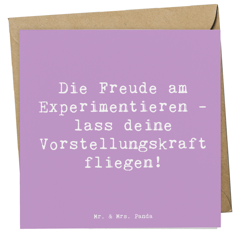 Deluxe Karte Spruch Die Freude am Experimentieren Karte, Grußkarte, Klappkarte, Einladungskarte, Glückwunschkarte, Hochzeitskarte, Geburtstagskarte, Hochwertige Grußkarte, Hochwertige Klappkarte