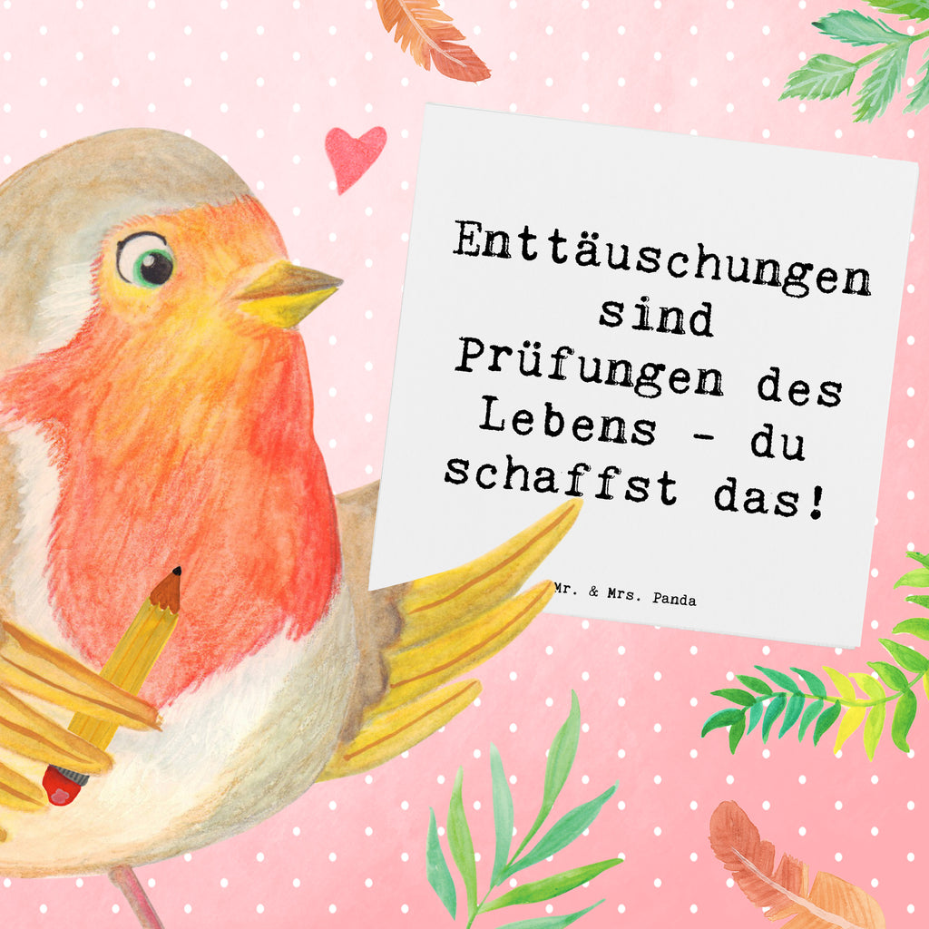 Deluxe Karte Spruch Mit Enttäuschungen umgehen Karte, Grußkarte, Klappkarte, Einladungskarte, Glückwunschkarte, Hochzeitskarte, Geburtstagskarte, Hochwertige Grußkarte, Hochwertige Klappkarte