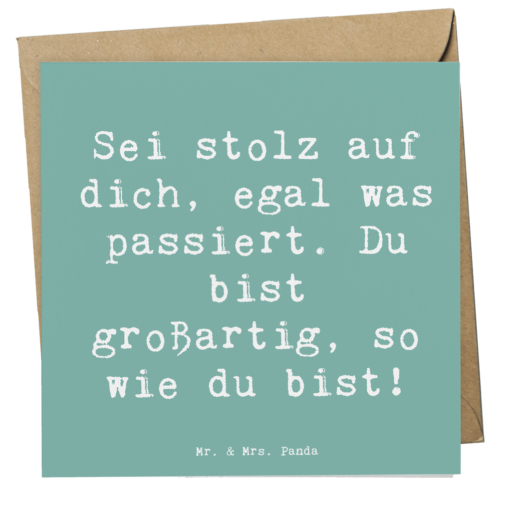 Deluxe Karte Spruch Mit Enttäuschungen umgehen Stolz Karte, Grußkarte, Klappkarte, Einladungskarte, Glückwunschkarte, Hochzeitskarte, Geburtstagskarte, Hochwertige Grußkarte, Hochwertige Klappkarte