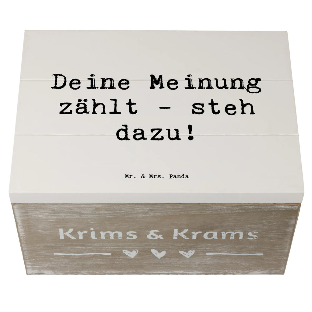 Holzkiste Spruch Mutig zu Meinungen Holzkiste, Kiste, Schatzkiste, Truhe, Schatulle, XXL, Erinnerungsbox, Erinnerungskiste, Dekokiste, Aufbewahrungsbox, Geschenkbox, Geschenkdose