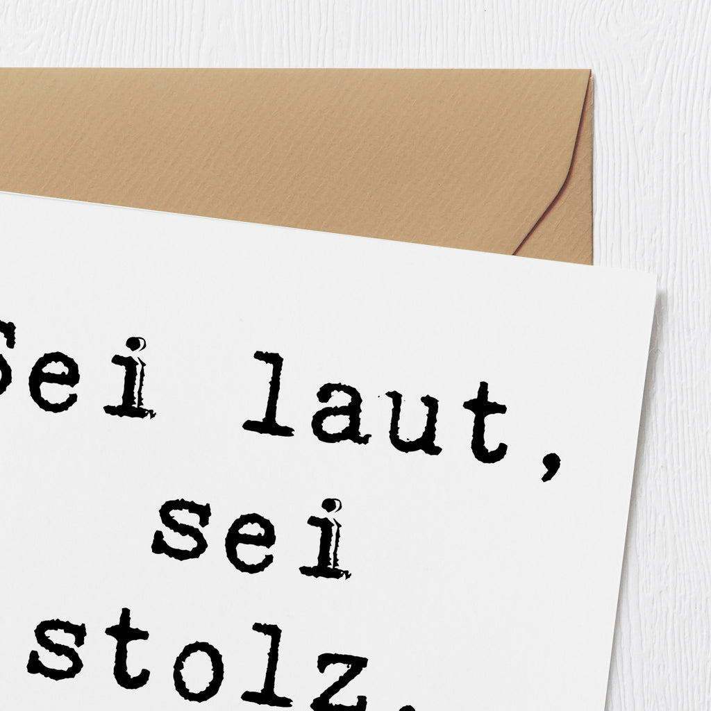 Deluxe Karte Spruch Sei du Mutig Karte, Grußkarte, Klappkarte, Einladungskarte, Glückwunschkarte, Hochzeitskarte, Geburtstagskarte, Hochwertige Grußkarte, Hochwertige Klappkarte