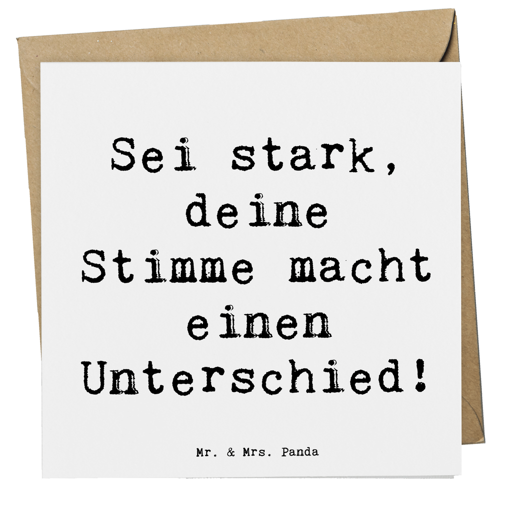 Deluxe Karte Spruch Deine Stimme zählt Karte, Grußkarte, Klappkarte, Einladungskarte, Glückwunschkarte, Hochzeitskarte, Geburtstagskarte, Hochwertige Grußkarte, Hochwertige Klappkarte