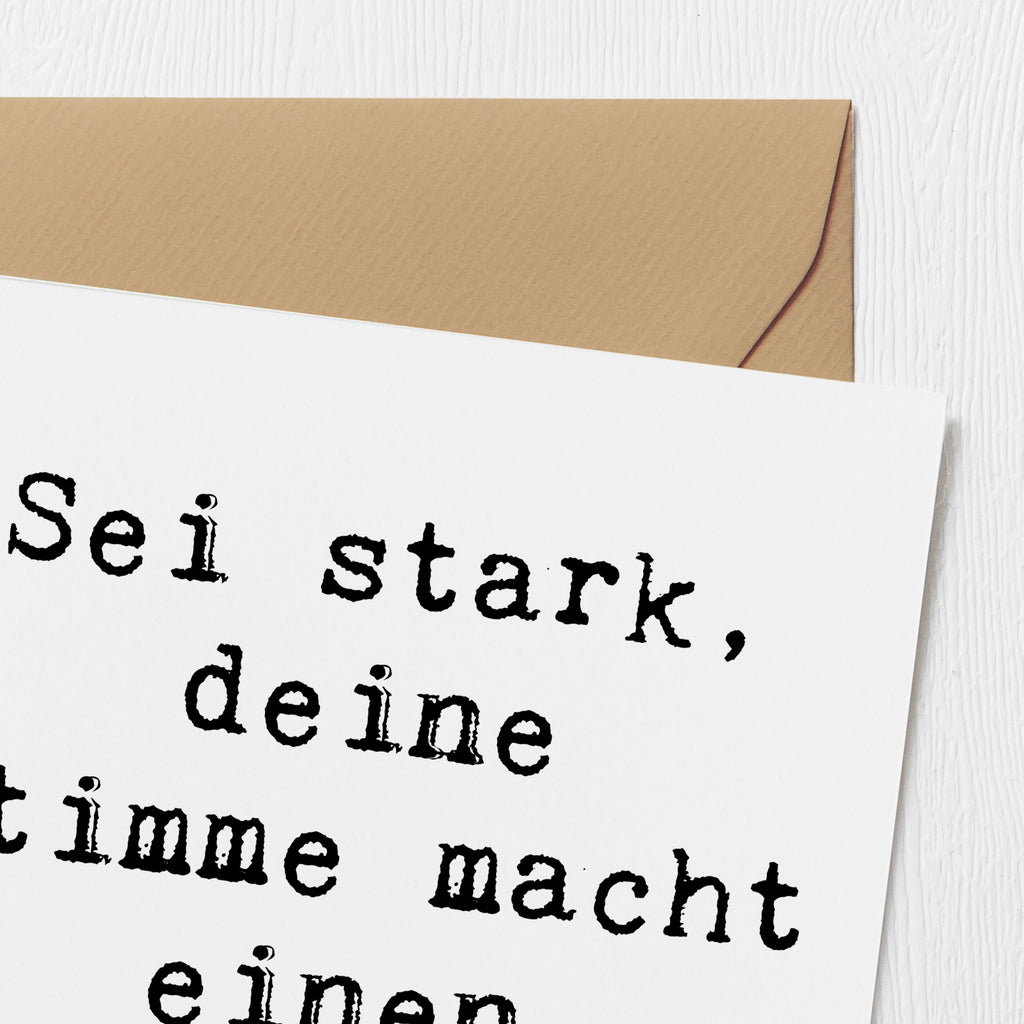 Deluxe Karte Spruch Deine Stimme zählt Karte, Grußkarte, Klappkarte, Einladungskarte, Glückwunschkarte, Hochzeitskarte, Geburtstagskarte, Hochwertige Grußkarte, Hochwertige Klappkarte