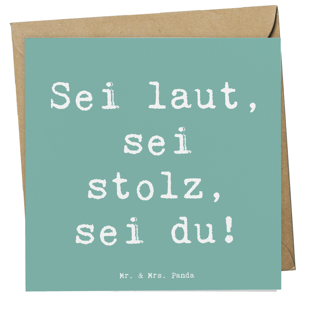 Deluxe Karte Spruch Sei du Mutig Karte, Grußkarte, Klappkarte, Einladungskarte, Glückwunschkarte, Hochzeitskarte, Geburtstagskarte, Hochwertige Grußkarte, Hochwertige Klappkarte