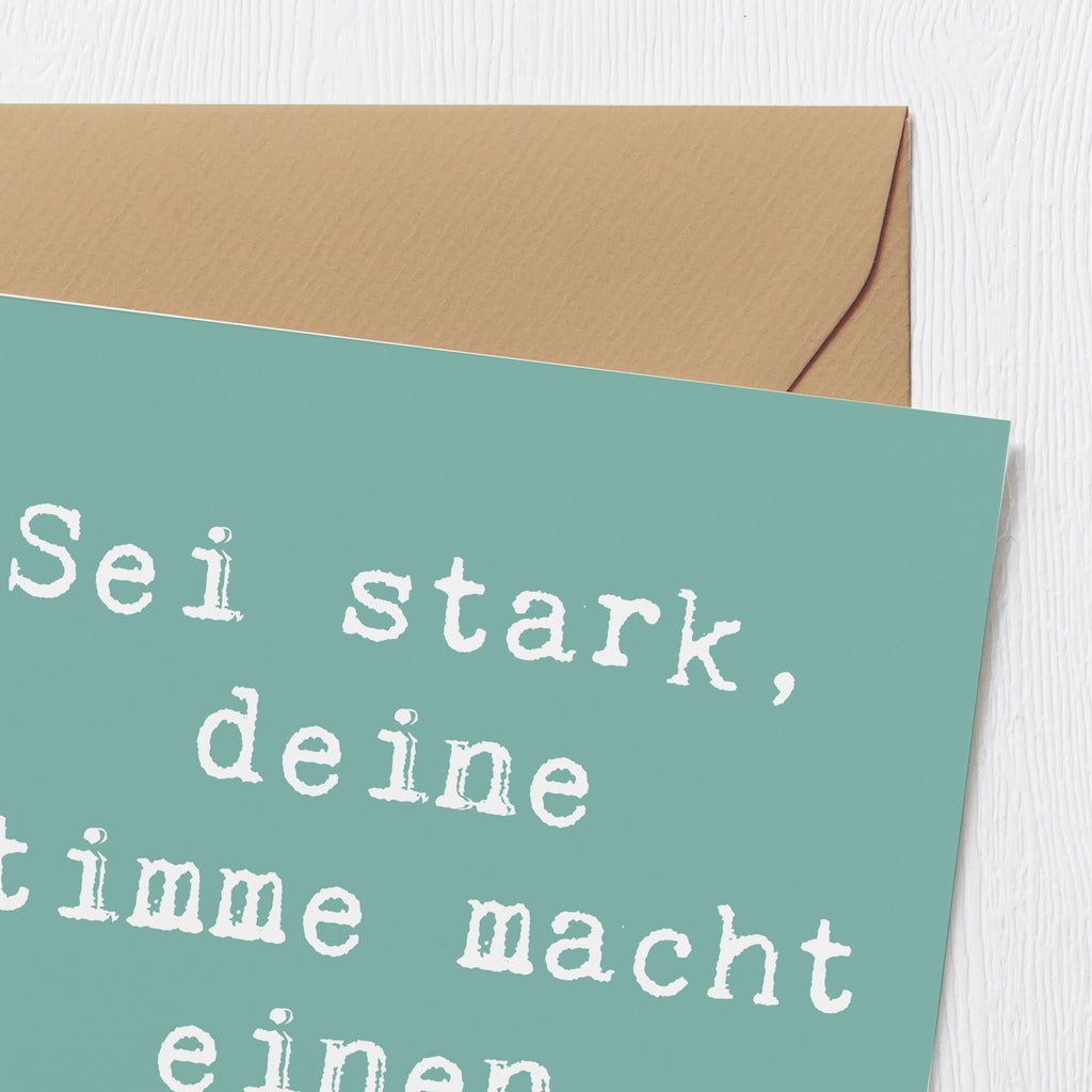 Deluxe Karte Spruch Deine Stimme zählt Karte, Grußkarte, Klappkarte, Einladungskarte, Glückwunschkarte, Hochzeitskarte, Geburtstagskarte, Hochwertige Grußkarte, Hochwertige Klappkarte