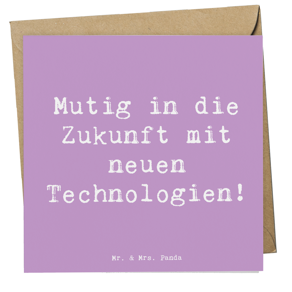 Deluxe Karte Spruch Neuen Technologien begegnen Karte, Grußkarte, Klappkarte, Einladungskarte, Glückwunschkarte, Hochzeitskarte, Geburtstagskarte, Hochwertige Grußkarte, Hochwertige Klappkarte