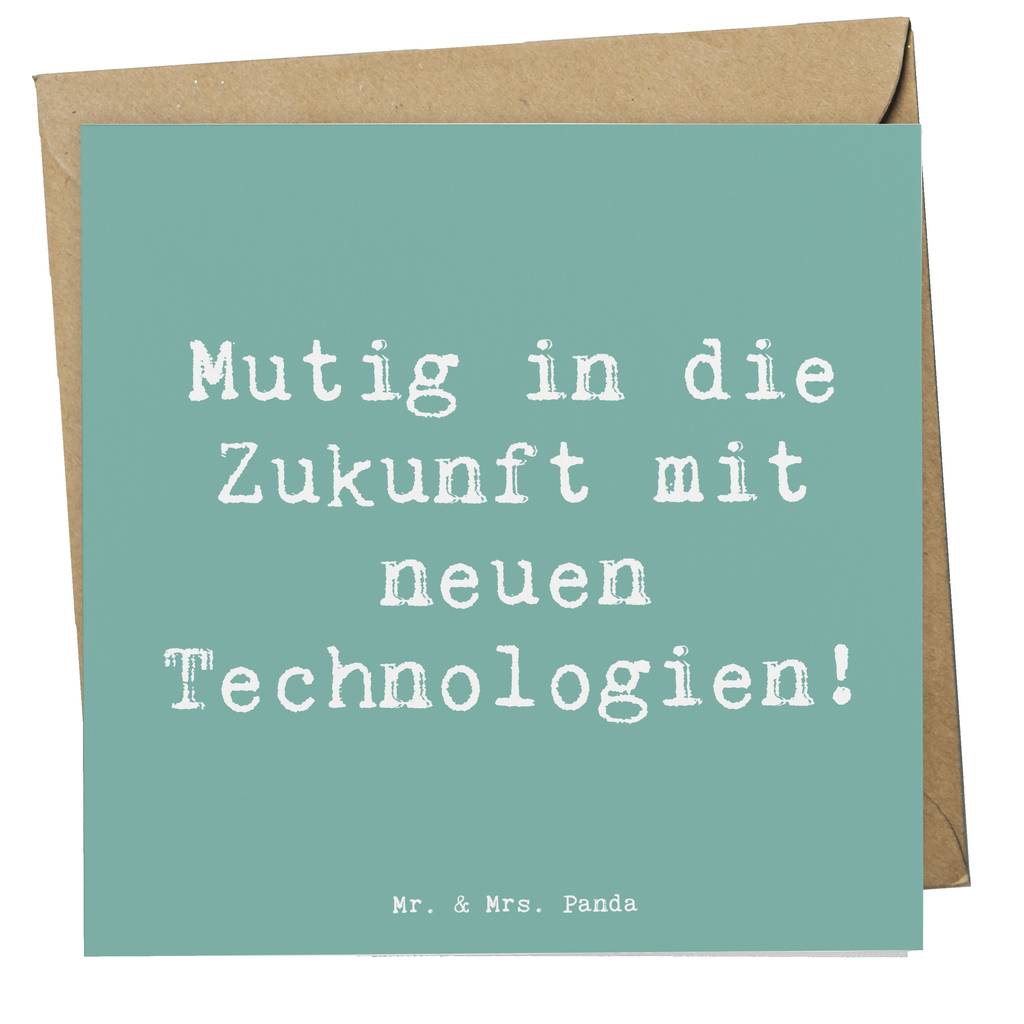 Deluxe Karte Spruch Neuen Technologien begegnen Karte, Grußkarte, Klappkarte, Einladungskarte, Glückwunschkarte, Hochzeitskarte, Geburtstagskarte, Hochwertige Grußkarte, Hochwertige Klappkarte