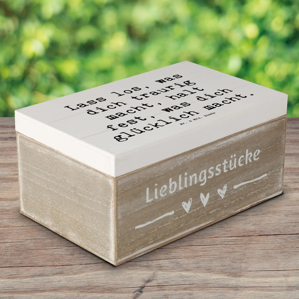 Holzkiste Spruch Verluste betrauern und loslassen Holzkiste, Kiste, Schatzkiste, Truhe, Schatulle, XXL, Erinnerungsbox, Erinnerungskiste, Dekokiste, Aufbewahrungsbox, Geschenkbox, Geschenkdose