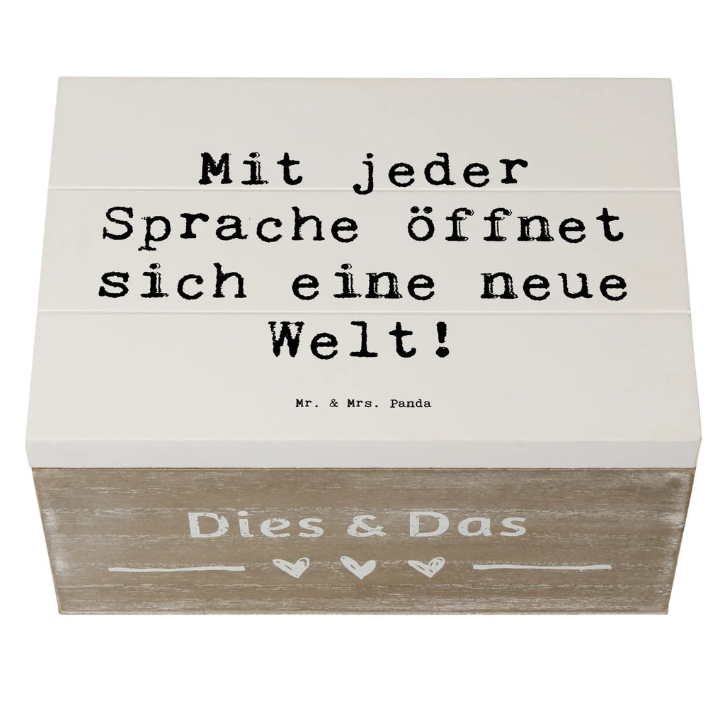 Holzkiste Spruch Sprachen lernen Holzkiste, Kiste, Schatzkiste, Truhe, Schatulle, XXL, Erinnerungsbox, Erinnerungskiste, Dekokiste, Aufbewahrungsbox, Geschenkbox, Geschenkdose