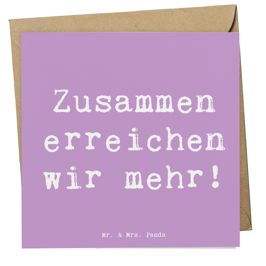 Deluxe Karte Spruch Im Team zusammenarbeiten Karte, Grußkarte, Klappkarte, Einladungskarte, Glückwunschkarte, Hochzeitskarte, Geburtstagskarte, Hochwertige Grußkarte, Hochwertige Klappkarte