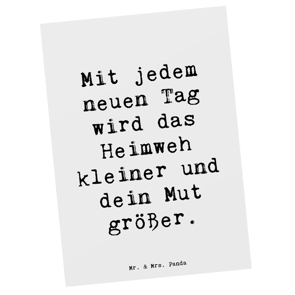 Postkarte Spruch Heimweh überwinden Mut Postkarte, Karte, Geschenkkarte, Grußkarte, Einladung, Ansichtskarte, Geburtstagskarte, Einladungskarte, Dankeskarte, Ansichtskarten, Einladung Geburtstag, Einladungskarten Geburtstag