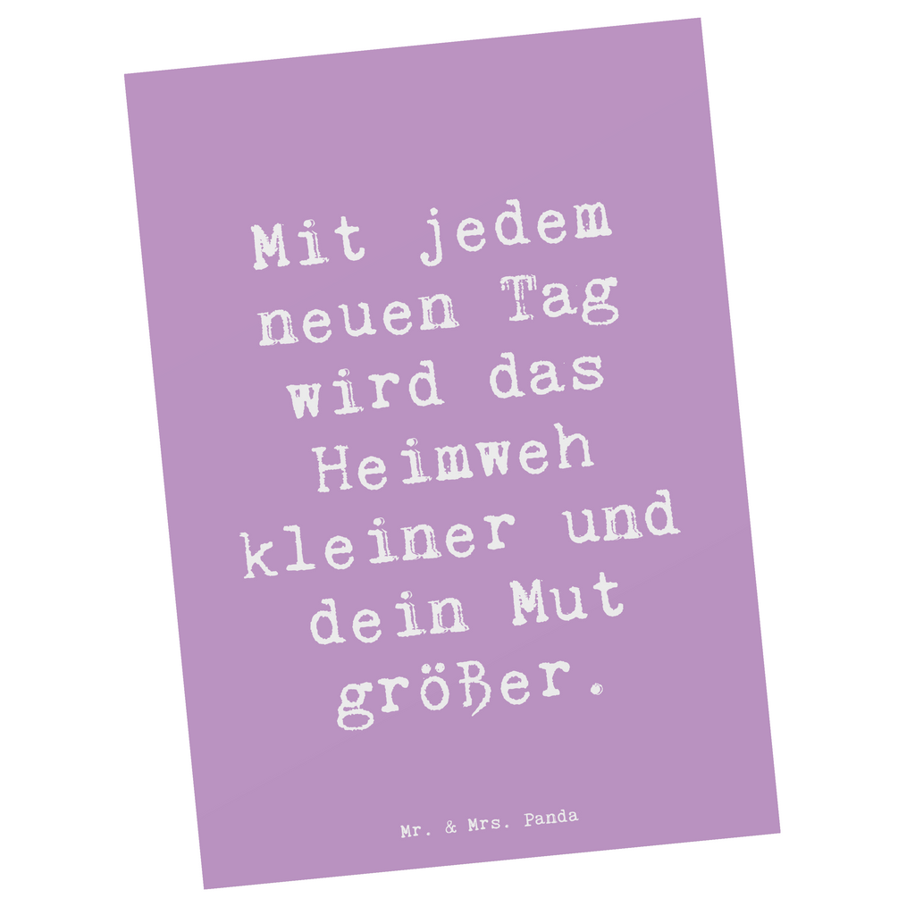 Postkarte Spruch Heimweh überwinden Mut Postkarte, Karte, Geschenkkarte, Grußkarte, Einladung, Ansichtskarte, Geburtstagskarte, Einladungskarte, Dankeskarte, Ansichtskarten, Einladung Geburtstag, Einladungskarten Geburtstag