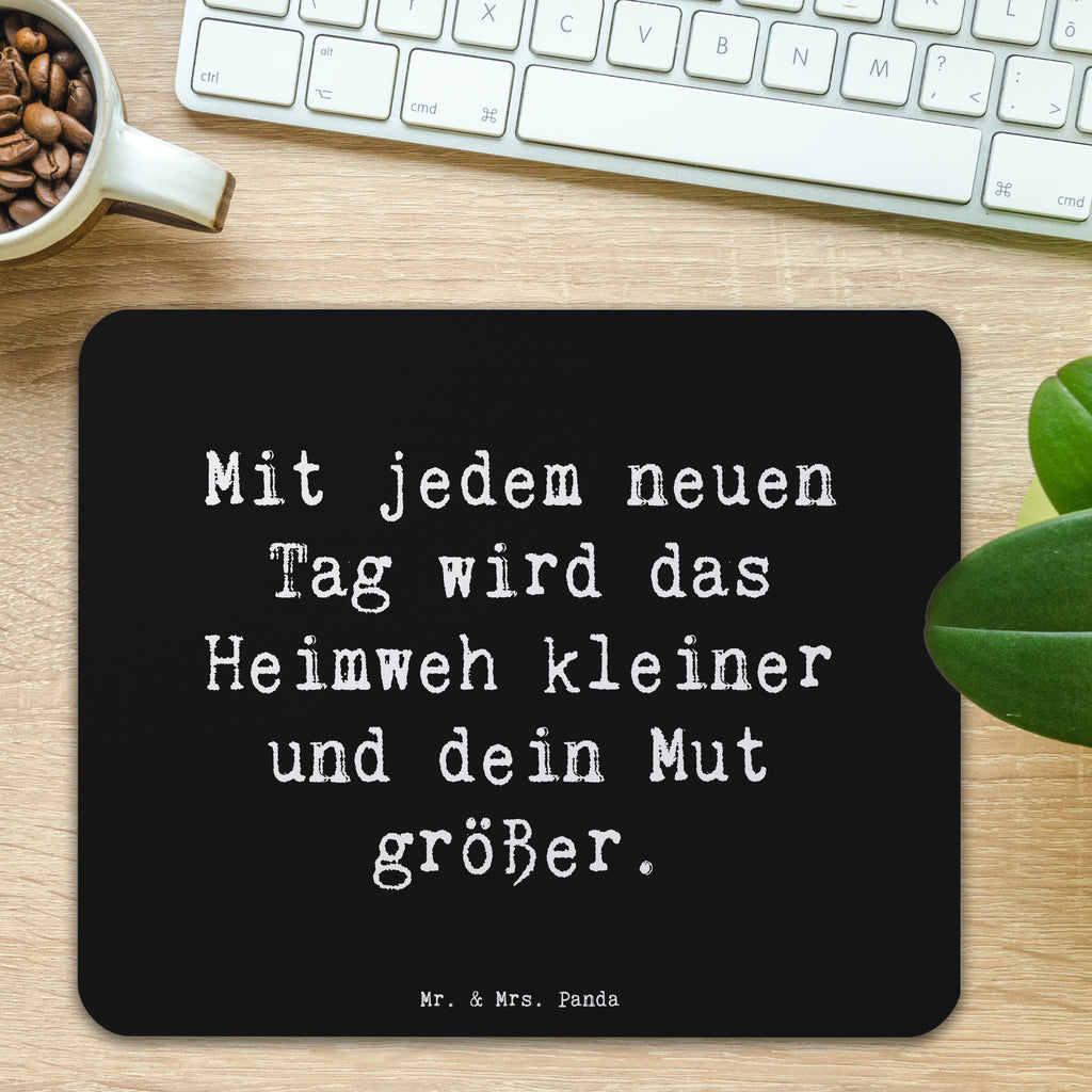 Mauspad Spruch Heimweh überwinden Mut Mousepad, Computer zubehör, Büroausstattung, PC Zubehör, Arbeitszimmer, Mauspad, Einzigartiges Mauspad, Designer Mauspad, Mausunterlage, Mauspad Büro